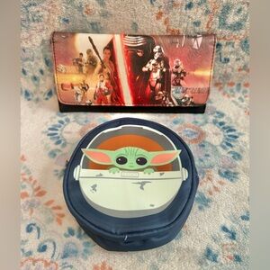 Loungefly Disney Star Wars Kylo Ren Movie Poster Wallet & The Child Pouch Bundle